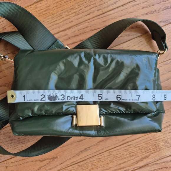 A New Day SOPHIE Olive Green Recycled Nylon Detachable Crossbody Strap Purse - Picture 13 of 16